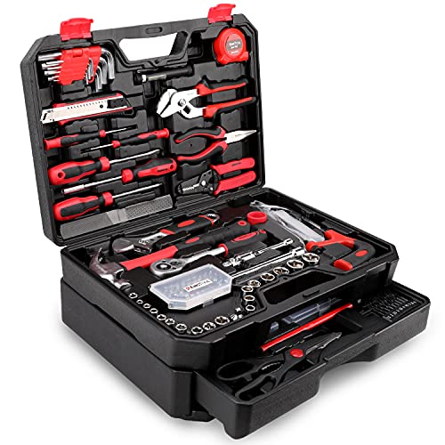 KingTool 325 Piece Home Repair Tool Kit, General Home/Auto Repair Tool Set, Toolbox Storage Case with Drawer, General Household Tool Kit - Perfect for Homeowner, Diyer, Handyman - style: 325-Pieces