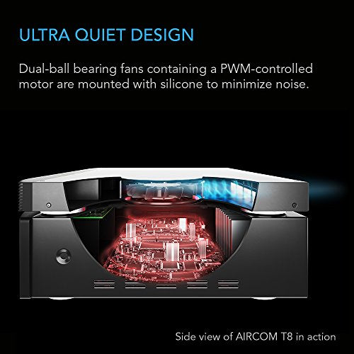 AC Infinity AIRCOM S6, Quiet Cooling Blower Fan System 12" Rear-Exhaust | Designed for Receivers, Amps, DVR, AV Cabinet Components - size: 12" Rear-Exhaust, style: Speed Controller