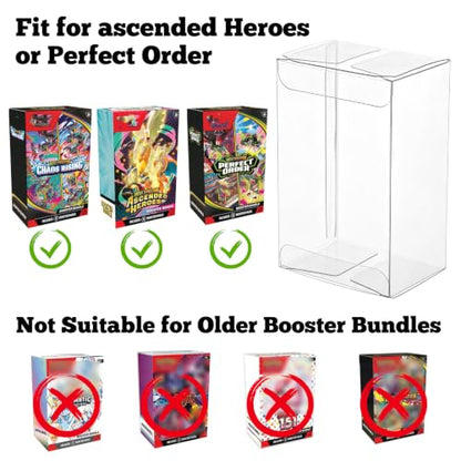 12 PCS Booster Bundle Case, Perfect Order Booster Bundle Protector Case Plastic Display Box Compatible with Ascended Heroes(NOT fit Older Booster)Storage Case for Chaos Rising Box Trading Card Protect