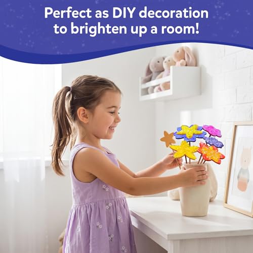 Skillmatics Poke-in Art – Flower Bouquet, Mess-Free Wood Craft Kit | Colorful Creative Play for Girls and Boys Ages 4, 5, 6, 7, 8, 9, Fine Motor Skills, Screen-Free Fun, Personalized DIY Gifts - style: 2. Flower Bouquet