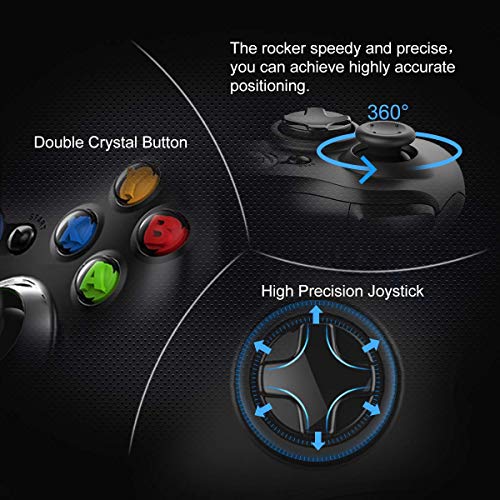 NBCP Game Controller for Xbox 360: Wired Xbox 360 Controller for PC Windows 11/10/8/7 - Upgraded Gamepad with Dual Vibration Feedback and 60-inch Flexible Cord, Black