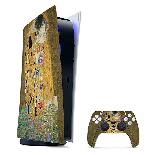 MightySkins Gaming Skin for PS5 / PlayStation 5 Digital Edition Bundle - The Kiss | Protective Viny wrap | Easy to Apply and Change Style | Made in The USA - color: The Kiss, size: PS5 Digital Edition Bundle