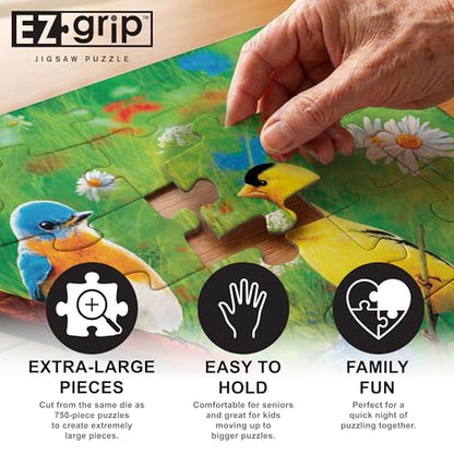 MasterPieces 300 Piece EZ Grip Jigsaw Puzzle - An American Birdhouse - 18"x24" - style: An American Birdhouse
