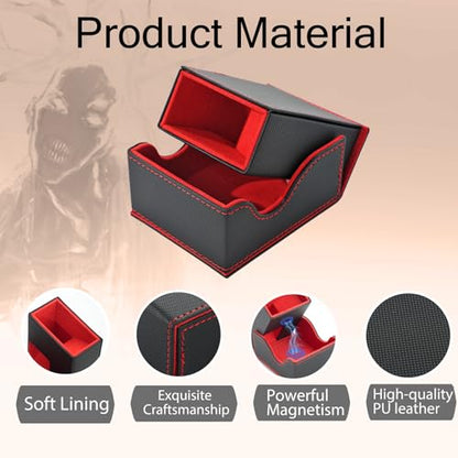 Dice Tower and Tray,Foldable Portable Dice Rolling Tower,Dice Roller Accessory for Dungeons and Dragons,Classic Board Games,RPG Games,and Tabletop Games Black/Red - color: Black/Red