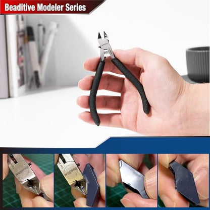 Beaditive Single Blade Nipper for Plastic Model - Plastic Sprue Cutter - Gunpla, Gundam Model, Scale Model Building - style: Straight