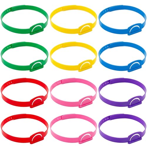 12 pcs 6 Colors Guess Who Headbands Game Adjustable Fit for Kids,Adults Can Insert Cards, Fun Family Party Board Game Activities for Classroom, Birthday, Holiday - size: 12