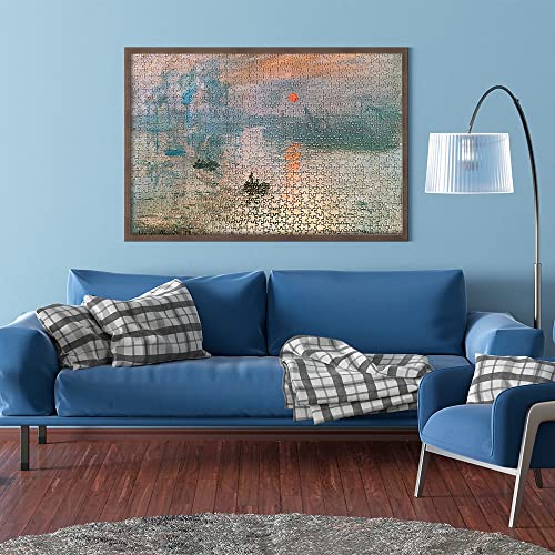 MaxRenard Game 1000 Pieces Jigsaw Puzzle Fine Art Collection Toy Monet Sunrise Impression - color: A004