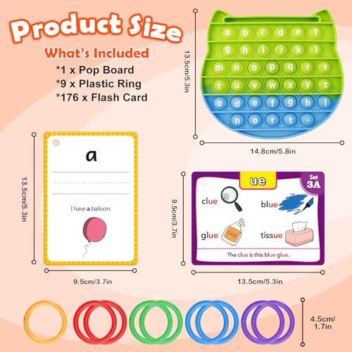 Aizweb Sight Words Flash Cards, Phonics Games Learn to Read Spelling Reading Learning Games, Dolch Site Words Digraphs CVC Blends Long Vowel Sounds for Pre-k Kindergarten 1st 2nd 3rd Speech Therapy - style: Sight Words&CVC Blends