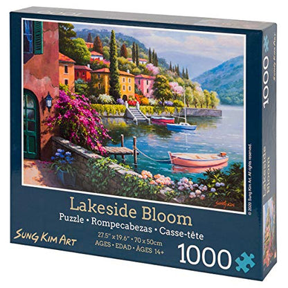 Jigsaw Puzzle 1000 Piece for Adults (Lakeside Bloom) - color: Lakeside Bloom
