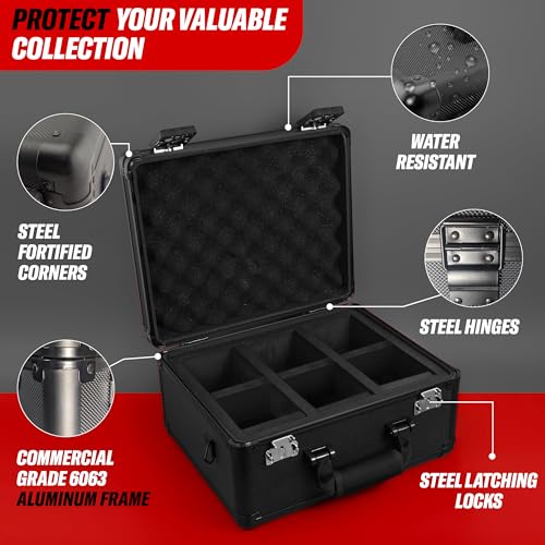 Graded Card Case, 3 Row Graded Card Storage Box, Trading Card Case, PSA Card Cases for Sports Cards Case, PSA Slab Case For Graded Cards - Black