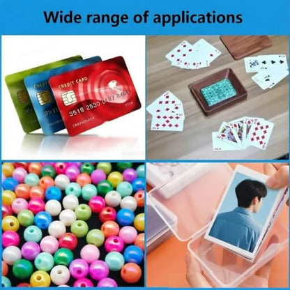 2 PCS Game Card Storage Box Compatible with UNO Cards,Playing Card Case, Card Holders,Plastic Clear Card Case (NO Cards)
