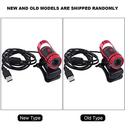 HD Webcam 1080P with Built-in Microphone 10-Meter Voice Pickup, 360° Rotation & 30° Tilt Adjustable Stand, for Video Conferencing Online Learning Streaming Gaming Remote Work - color: Red