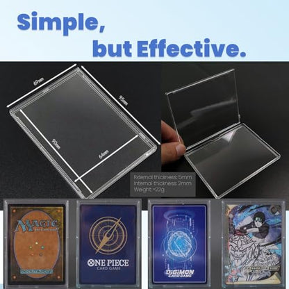 Transparent 18 Pack Hard Cards Sleeves Top Loaders-Acrylic Card Protector Clear Card Brick-95mm*69mm-Fit for Rift LOL tcg,OPCG,Trading Cards