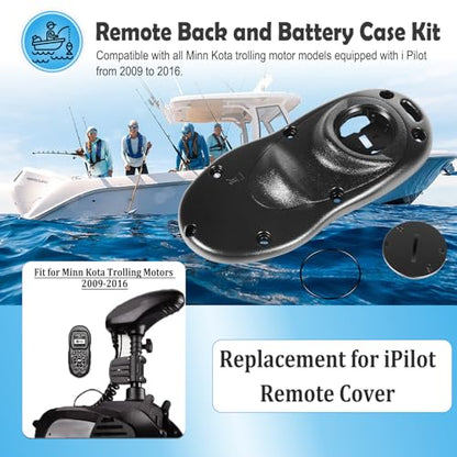 Remote Back and Battery Case Kit Replacement for iPilot Remote Cover Fit for Minn Kota Trolling Motors 2009-2016