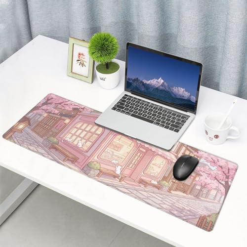 Extended Gaming Mouse Pad, Large Mouse Mat, XL Desk Pad for Keyboard and Mouse, Non-Slip Rubber Base & Stitched Edges for Gamer Office 31.5x11.8 in - color: 14