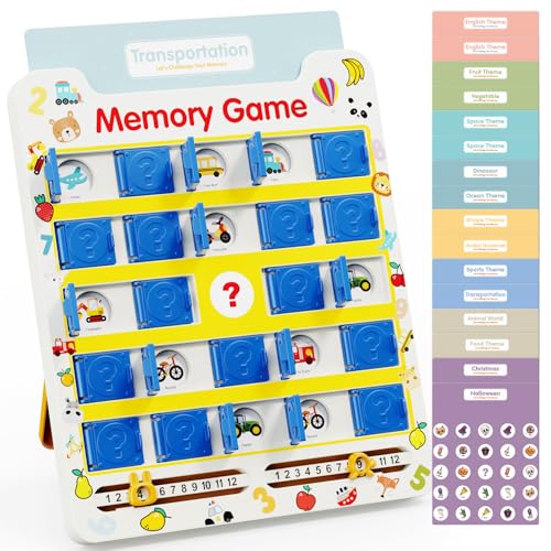 HONGID Matching Memory Game for Kids Age 3 4 5 6 7 8 9,Toddler Kids Travel Toys,Board Game,Road Trip Essentials for Toddler Boys Girls,Christmas Birthday Gifts Stocking Stuffers for Kid