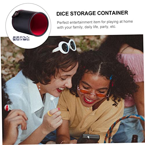 Abaodam 2sets Leather Dice Cup Lids Professional Dice Container and Pu Leather Material for Board Games and Family Fun Easy to Clean and Noise-reducing Design