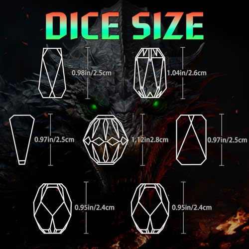 FONVGOGO Metal DND Dice Set for Dungeons and Dragons - 7-Piece Polyhedral RPG D and D Dice Set with Unique Cool Stonehenge Design & Cardboard Box - for Tabletop Gaming Gifts (Brown Green) - color: S Brown Green
