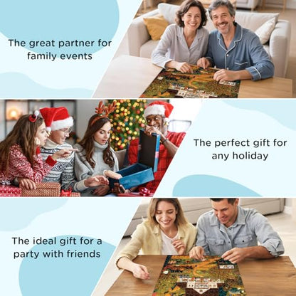 500 Pieces Puzzle for Adults, Harvest Farm and Mountain Jigsaw Puzzle - style: Warmth Mountain