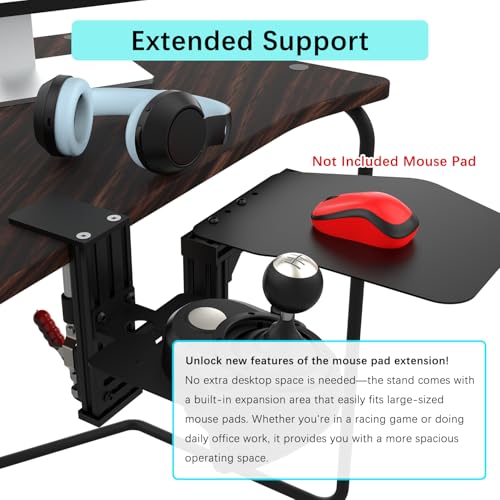 EG STARTS Desk Mount Clamp Sim Racing Wheel Stand Steering Shifter Mounts | For Logitech G25 G27 G29 G920 G923, For Thrustmaster T248 T300 T-GT TS-PC T330TS, Racing Steering Shifter Mounts