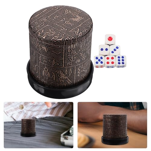 1set Party Dice Cup with Base Plastic Shaker for Table Games Compact and Lightweight Dice Storage for Indoor and Outdoor Activities