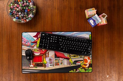 1985 Games Milk Carton Cat Playmat – Premium Non-Slip Tabletop Gaming Mat for MTG, DND & Card Games - color: Playmat