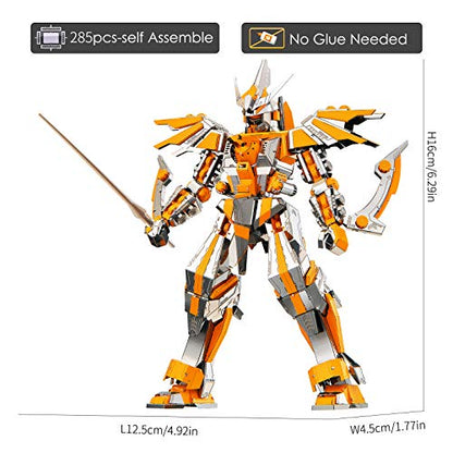 Piececool 3D Puzzles for Adults Metal Mecha Figure Model Kits-Crescent Blade Armor, Building Kit for Teens Great Birthday Gifts, 285 Pcs - color: Crescent Blades
