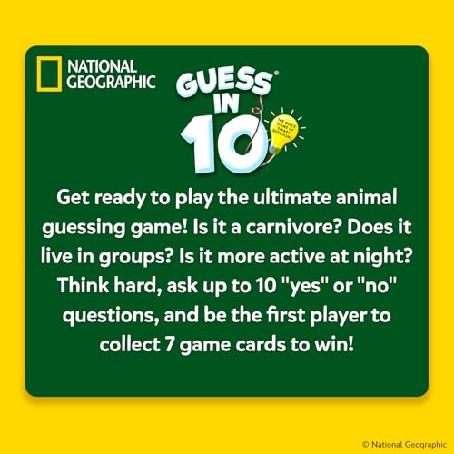 Skillmatics Guess in 10 – National Geographic Animals, Card Game for Kids | Educational Game for Families, Animal Trivia & Travel Game, Screen-Free Fun, Gifts for Kids Ages 6, 7, 8, 9 and Up - style: 2. National Geographic
