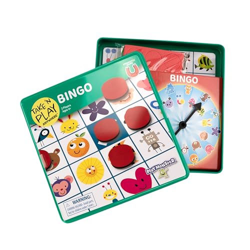 PlayMonster Take N Play Anywhere Bingo - Magnetic Pieces in Magnetic Travel Friendly Tin for Fun on the Go- For Ages 4+ - style: Bingo
