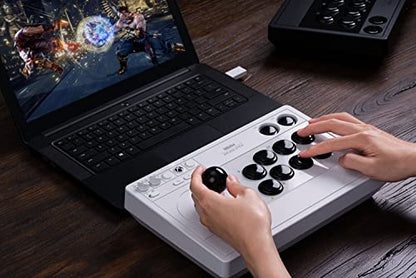 8BitDo Wireless Arcade Stick for Xbox Series X|S, Xbox One and Windows 10, Arcade Fight Stick with 3.5mm Audio Jack - Officially Licensed (White)