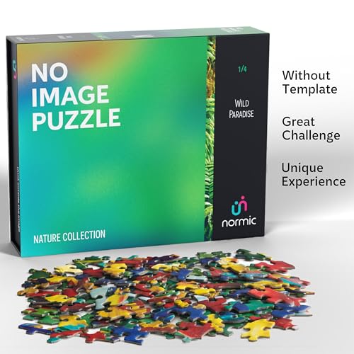 No Image Puzzle 1000 Irregular Pieces Extreme Difficult Jigsaw Challenge Adults Hardest Puzzle No Guide Ultimate Brain Teaser Hard Level Wild Paradise Mystery Unique Gift - color: Wild Paradise