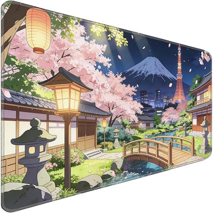 Durable Desk Pad 31.5x15.7 Inch - Thick XXL Mouse Pad, Bridge | Anti Fray Stitched Edges Natural Rubber Base Smooth Fabric Top - color: Bridge, size: 31.5" x 15.7"