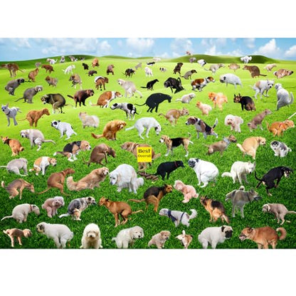 1000 Pieces Puzzles for Adults, Pooping Puppies Puzzle, Dogs Jigsaw Puzzles 1000 Pieces, Funny Gifts for Dog Lovers Friends, Perfect White Elephant Gag Gift, Dog Puzzle as Funny Home Party Decorations - style: Pooping Puppies