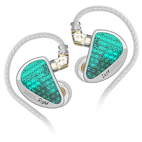 CCA KZ AS16 PRO in Ear Monitor Headphones 16BA Balanced Armature Drivers HiFi IEM Earphones High Clarity Gaming Earbuds for Musicians Singers Audiophile Dj Drummers - color: KZ AS16 PRO Cyan, size: no mic