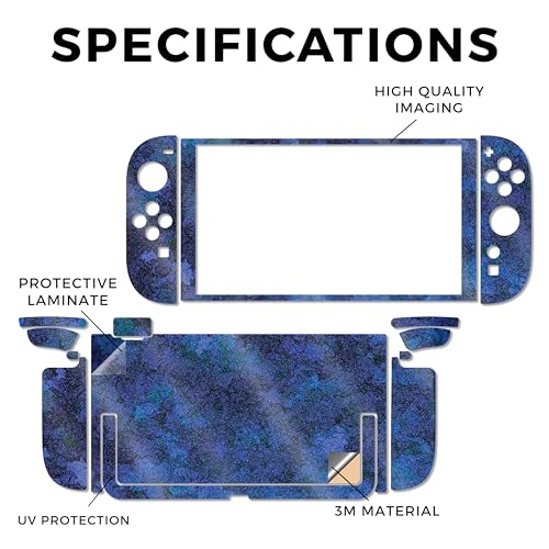 Glossy Glitter Gaming Skin Compatible with Nintendo Switch 2 Console Only - Blue Ice - Premium 3M Vinyl Protective Wrap Decal Cover - Easy to Apply | Crafted in The USA by MightySkins - color: Blue Ice, size: Switch 2 Console Skin Only, style: Glossy Glit