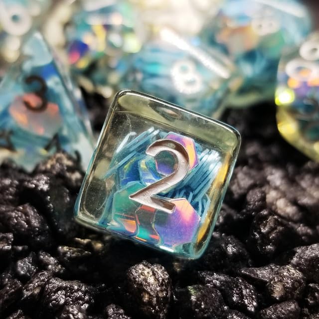 Sage’s Portal Cantrips DND Dice Set - Round Edge Resin 7-PC Polyhedral DND Dice Set for Dungeons and Dragons D&D RPG Tabletop TTRPG (Unbound Creation) - color: Unbound Creation