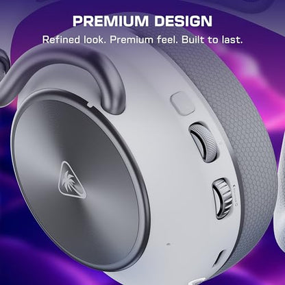 Turtle Beach Stealth Pro II Premium Wireless Gaming Headset for Xbox Series X|S, PS5, PS4, PC - Hi-Res Audio, Dolby Atmos, Active Noise Cancellation, Simultaneous Bluetooth, 24-bit Audio - White - color: White