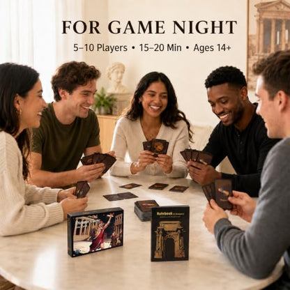 A & B GAMES Rome Tyrant Social Deduction Card Game for 5-10 Players, 14+ | Hidden roles and secret sides,Proposal voting each round,Bluffing debate and table talk,Quick setup with face-down play