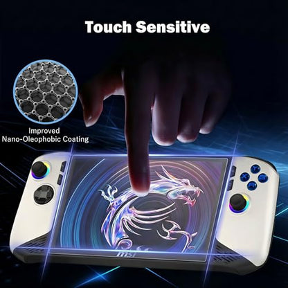 [Matte 2 Pack] 9H Tempered Glass Screen Protector Compatible with 2025 MSI Claw A8/ Claw 8 AI+ A2VM Handheld Game Console (8 inch), Anti-Scratch, Anti-Fingerprint, Bubble-Free - color: Matte