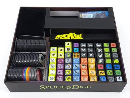 Board Game Insert for Too Many Bones - Splice & Dice - incl. Chip Trays - color: Black, size: #08 - Splice & Dice - inkl. Chip Trays