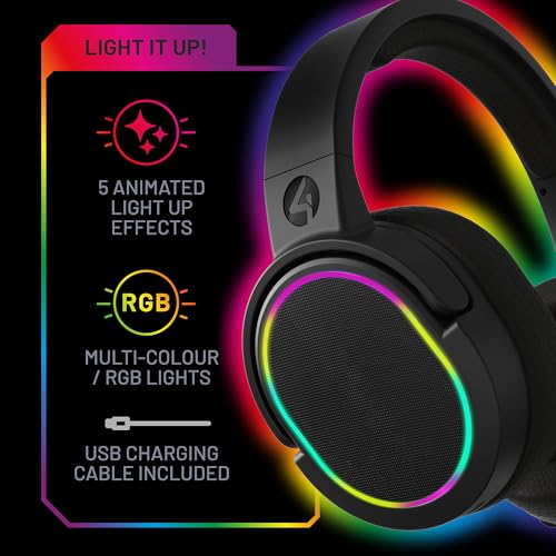 4Gamers Panther Wave Gaming Headset for PS5, Xbox, Switch & PC - color: LED
