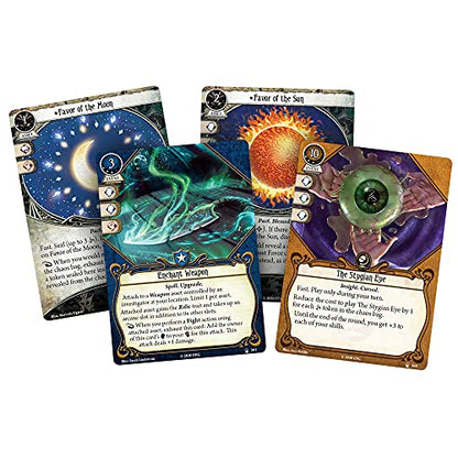 Arkham Horror The Card Game The Lair of Dagon Mythos Pack - Descend Into The Heart of Conspiracy! Cooperative Living Card Game, Ages 14+, 1-4 Players, 1-2 Hour Playtime, Made by Fantasy Flight Games - size: Mythos Pack, style: The Lair of Dagon