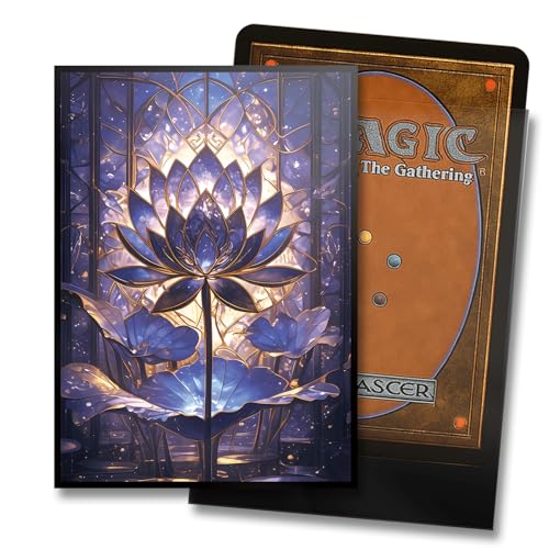 MTG Card Sleeves - Stained Glass Lotus - Ultra Clear Front & Matte Finish Back, 100 Count Standard Size Matte Art Sleeve for Magic The Gathering - color: Stained Glass Lotus