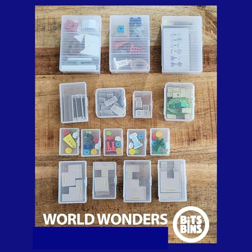 PRODUCT80 BitsBins Organizer for World Wonders Board Game, Organizes Cards and Tokens Easily and Fits in Game Box, Board Game Accessories for Components World Wonders