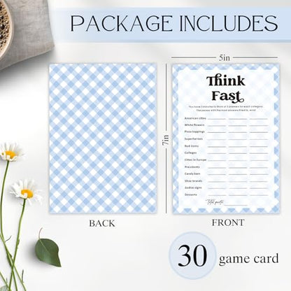 30 Pcs Party Icebreaker Games Set,"Think Fast" Theme, Suitable for Wedding, Birthday Party, Group Gatherings,Deepen Friendships with Friends,Colleagues,Family or Guests,Break the Ice -A05 - color: PB A05