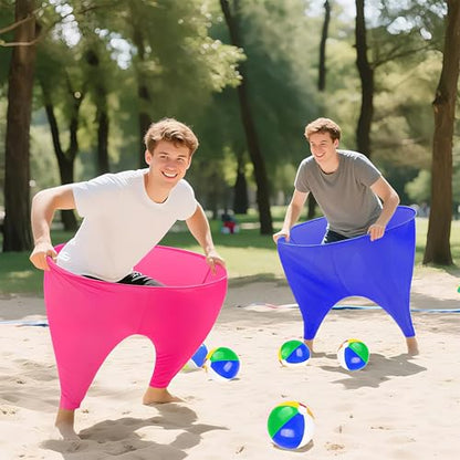 Granny Pants Yard Game Outdoor Party with Colorful Bouncy Balls & Air Pump Outdoor Group Games for Family & Friends