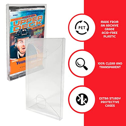 EVORETRO Japanese Booster Box Case 5-Pack + Booster Pack Protectors 10-Pack – 0.5MM & 0.35MM PET TCG Storage Bundle