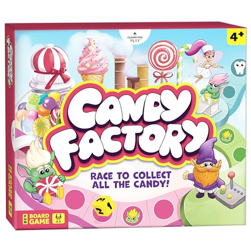 Candy Factory Board Game for Kids 4-6 Year Old & Family, No Reading Needed | Fun beginner-friendly adventure in the land of candy, candy-themed educational toy for family game night & classroom