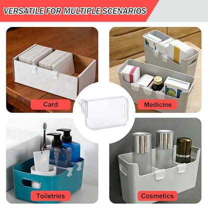 PP Trading Card Dividers Clip - Bryxium 20 Pcs Plastic Divider Cards for Storage Boxes, Game Card Box Sorting Dividers with Retaining Clips for MTG TCG Baseball and Sports Cards Organizer