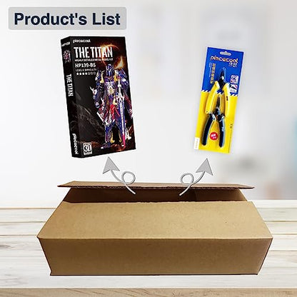 Piececool 3D Metal Puzzles with DIY Tools - The Titan Figure Mecha Model Building Kits for Adults, DIY Metal Crafts Kits Brain Teaser Puzzle Birthday Gifts - color: Titan&tools